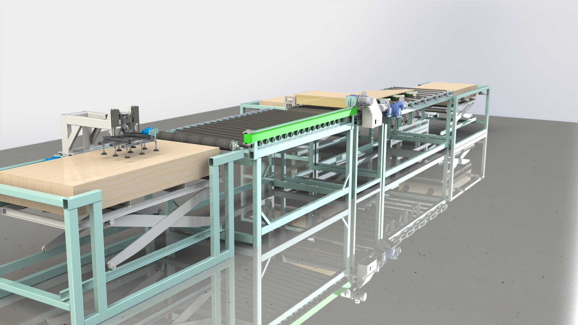 plywood flaw detecting line 